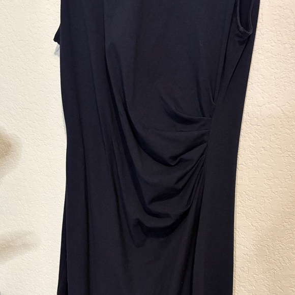 Brooks Brothers Elegant navy blue Midi Dress with rouched waist Small - Picture 4 of 6